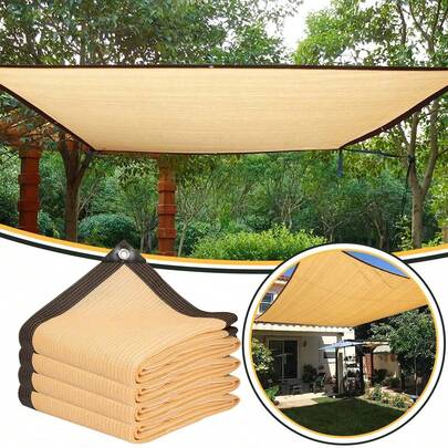 2*2m Mallas Sombra Toldo, Cinta Refuerzo y Ojillo - Protección UV, Polietileno HDPE Alta Densidad, Perfecto para Jardín, Exteriores, Vela-Resistente al Sol y al Desgaste