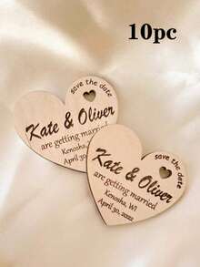 个性化婚礼礼品标签、婚礼礼物、感谢标签、乡村风格标签、定制标签、木制心形标签、复古、休闲、时髦、老钱、时尚、可爱、定制、个性化、独特、定制、送给他的理想礼物、送给她的理想礼物