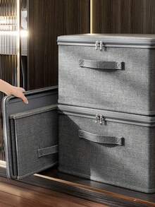 Large Capacity Soft Fabric Storage Box - Foldable Clothes Organizer Bin For Closet, Home | Valentine's Day Gift (For Her/Him), Romantic Home Decor | Bedroom, Dorm, Office, Under Bed, Seasonal Clothing Storage | Summer, Holiday, Travel Essential