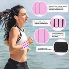 Wrist And Ankle Weighted Strap, 1 Lb (450 G), 1 Lb Silicone Waterproof Adjustable Strength Training Equipment, Wearable Wrist And Ankle Weighted Strap, Leg And Wrist Weighted Strap, Fitness Massage Strap, Suitable For Running, Fitness, Yoga, Swimming - Waterproof And Comfortable - Black And Orange-Red Adjustable Wrist And Ankle Weighted Strap - Multicolor - View 10