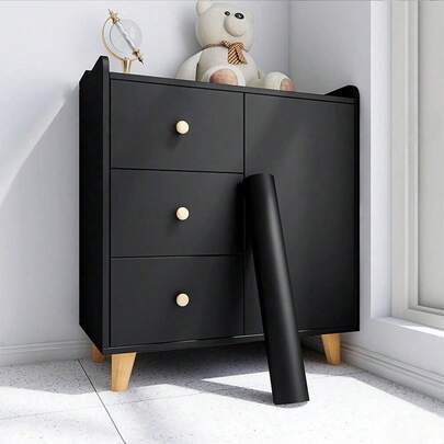 1 rouleau de film vinyle vintage noir mat et unicolore, autoadhésif et imperméable, avec texture givrée. Convient pour les plans de travail, les armoires, les tiroirs, la rénovation de meubles et la décoration murale de la chambre, papier peint amovible, papier peint pour le salon