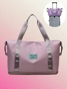 1pc Yoga Gear Wet & Dry Separation Sports Shoulder Bag, Casual Yoga Fitness Bag With Large Capacity, Foldable Travel Bag - Multicolor - View 5