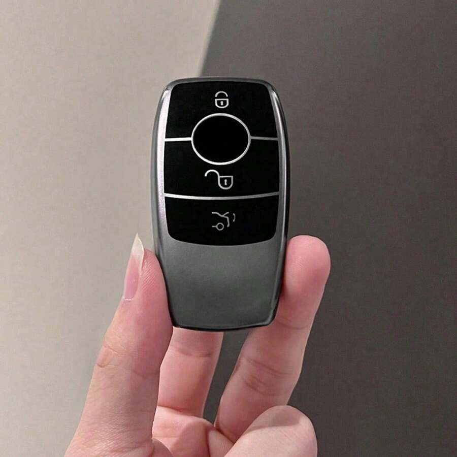 1个灰色TPU汽车钥匙遥控器保护套，适用于E级、C级、S级、GLC级、E200、E400、E63、W213、S550、S560、C260、A200车型 - 鑰匙保護套 - 查看 1