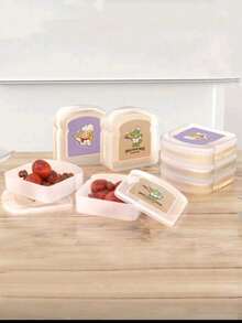 1pc Lunch Box/Sandwich Box/Bread Box, Kitchen Supplies, Christmas Supplies, School Supplies - Multicolor - View 5