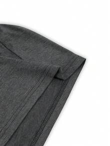 Men's Custom Retro Casual Distressed Textured Short-Sleeved T-Shirt, Personalized With Customizable Photos/Designs, Fashionable T-Shirt. - Dark Grey - View 5