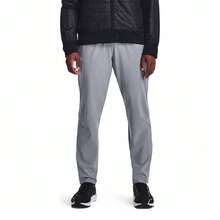 Under Armour UA Out The Storm Solid Color Stretch Woven Running Pants, Men's, Grey - Light Grey - View 2