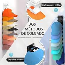 swff2PCS organizador de gorrasPerchero para Sombreros para Pared con 4 Piezas Ganchos para Gorras en L organizador de gorras para pared Perchero para Montaje en Pared Dormitorio y Armario blancodds