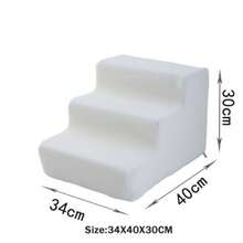 3-Tier Pet Climbing Ladder, Includes Sofa Step, Bedside Step, Cat Climbing Ladder, Dog Climbing Ladder, Foldable Anti-Slip, Serves Training And Play, Detachable Steps For Easy Cleaning - Multicolor - View 3