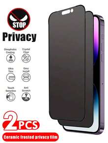 2 miếng dán màn hình bảo vệ chống nhìn trộm mờ, phù hợp với [Màng mềm gốm], tương thích với iPhone 17 Pro Max/17/17 Pro/16/16 Plus/16 Pro/16 Pro Max/15/15 Pro/15 Plus/15 Pro Max/14/13/12/11. Quà sinh nhật, miếng dán màn hình bảo vệ chống nhìn trộm cho gia đình và bạn bè. - màu đen - Xem 26