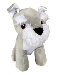 TendenciaPerrito Schnauzer De Peluche 25cm Suave Y CómodoCalidad premium - Perro Schnauzer - Ver 1