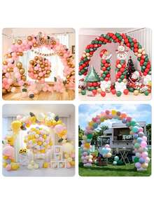 Complete Balloon Arch Structure Base 2.7 X 3 Meters Vasoyo Event Partitions Structure With Shower Balloons And Balloon Inflation Pump - Clear - View 4