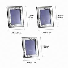 Khung ảnh kim loại bạc chạm khắc - Nhiều kích cỡ 6/7/8 inch, khung gương trang trí, khung trưng bày để bàn cho phòng khách và phòng ngủ. - Bạc - Xem 4