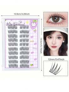 10 Rows Self-Adhesive Idol ACE False Eyelashes - Natural Fluffy K-Pop Style Reusable Lash Clusters No Glue No Remover Needed Individual Lash - CC - View 5