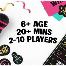 Lucky Egg Official Family Karaoke Board Game, Foam Microphone + 125 Bad Lyric Cards, 8+ Years Old Parent-Child Interaction, 2-10 Players Festival Party Game, Top Choice For Kids Gifts - A - 查看 8