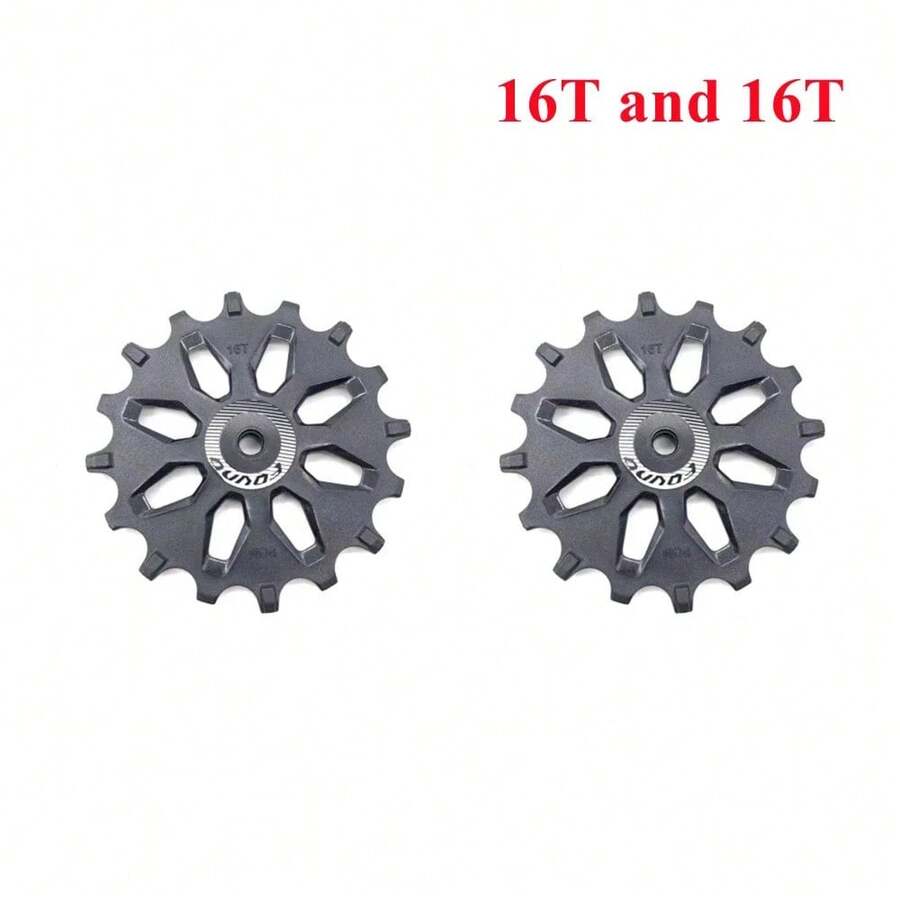 Juego de poleas de cambio trasero FOVNO 12T 14T 16T, rueda guía de dientes anchos y estrechos, soporte de-12 velocidades para bicicleta de montaña y carretera - 16T y 16T - Ver 1