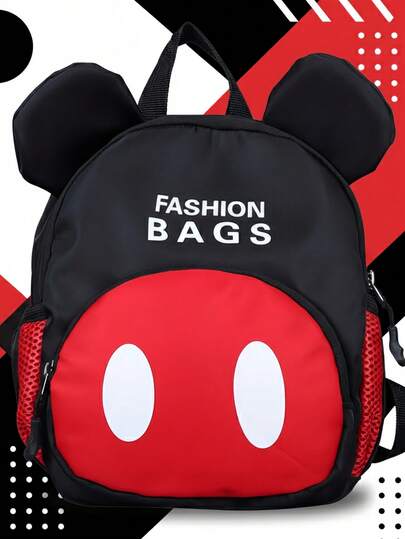 Esta mochila ligera presenta un diseño clásico de orejas de Mickey Mouse de Disney, con correas ajustables para los hombros y bolsillos laterales de malla. Su icónico esquema de color rojo y negro la hace adecuada para viajes y el transporte diario, fabricada con material de nailon duradero.