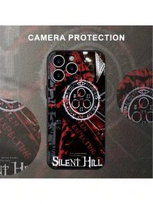 A Chilling And Moody Design Influenced By "Silent Hill 2," Featuring Dark And Red Hues, Occult Motifs, And The Words "In My Restless Dreams" - A Painted Frosted Straight Edge Fine Hole Mobile Phone Case Crafted From TPU Material, A Protective Case For Iphone 16/15/14/13/12/11 Pro Promax - màu đen - Xem 6