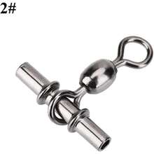Conector de línea Cruzada de Pescado, eslabón Giratorio de Pesca 20 Piezas portátil para Exteriores(2#-2#),37423187 - Multicolor - Ver 2