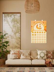 Ramadan Countdown Calendar, Star Accessories, Self-Adhesive Holiday Countdown Calendar, Felt Material Calendar, Suitable For Holiday Decoration And Home Decoration.