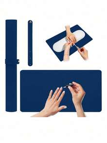 1pc PU Leather Foldable Manicure Desk Mat, Washable Nail Polish Holder, Arm Rest Pad For Nail Technicians, Nail Salons, Home Use - Multicolor - View 16