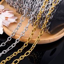 1m Stainless Steel Oval O-Shape Cross Chain 3:1 Chain Suitable For DIY Necklace, Bracelet, Bag Chain, Accessory Chain - Chain - View 5