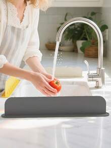 Silicone Kitchen Sink Splash Guard With Suction Cups, Universal Suction Cup Splash Guard Suitable For Various Countertop Surfaces, Easy Installation Without Tools, Splash Guard For Sink Edges. (Please Read The Installation Instructions Carefully, Improper Installation May Lead To Instability.) (Please Choose The Appropriate Size Based On Your Specific Needs) - Multicolor - View 8