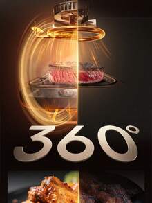 Dreame Air Fryer With Viewing Window, 7.6L Capacity, Dual Vortex™ Heating + Steam Injection Technology, Fast Cooking, 8-In-1 Presets, Family-Sized Healthy Oil-Free Cooking, LED Touch Control, +1 Minute Button, 2800W Power - UK Plug(220-240V) - View 7