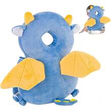 Mochila Protectora de Cabeza de Niño,Anticaída,Gatear y Caminar,Almohada Protectora de la Cabeza de la Mochila,Protector de Cabeza para Niño Ajustable (Azul),37071785 - Azul Cadete - Ver 1