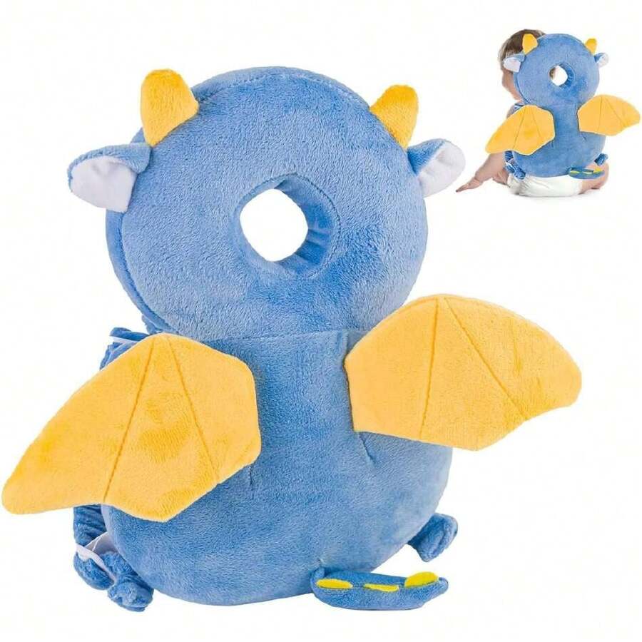 Mochila Protectora de Cabeza de Niño,Anticaída,Gatear y Caminar,Almohada Protectora de la Cabeza de la Mochila,Protector de Cabeza para Niño Ajustable (Azul),37071785 - Azul Cadete - Ver 1