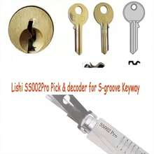 SS001Pro、SS002Pro、SC1 和 KW1 钥匙解码器精密钩子和拾取器手动工具 O 型圈拾取器维修套件，另有钩子手动测量工具练习透明锁具套装。 - 銀色 - 查看 5