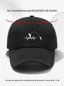 Unisex GIRLS FISH Print Soft Top Baseball Cap, Adjustable Size, Breathable & Fashionable, Suitable For Casual, Running, Sports, Outdoor Activities, Enthusiasts - G - View 4