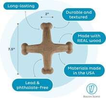 Outward Hound Dogwood Wood Durable Dog Chew Toys, Real Wood &Amp; Calming Hemp, 2-Pack, Medium - Màu E - Xem 5