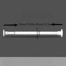 Adjustable Wardrobe Hanging Rod, Heavy Duty Wardrobe Extension Rod, Space Saving, Double Layer Wardrobe Hanging Rod, Wardrobe Storage Rod, Rust-Proof Anti-Drop Spring Telescopic Rod, Non-Slip Spring Curtain Rod, No Drilling Adjustable Telescopic Rod - Multicolor - View 14