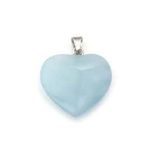 1pc Natural Heart-Shaped Stone Pendant, DIY Necklace Beads Accessory - Multicolor - Heart Shape - View 11