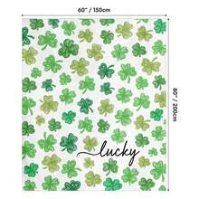 Horaldaily St. Patrick's Day Flannel Blanket Throw, Green Shamrock Sketch Style Soft Fuzzy Plush Cozy Fleece Blankets For Couch Sofa Bed Lounging, Ideal Gifts For Adults Self, 60x80, Soft Flannel Blanket - Multiple Sizes, Cozy Must-Have - 彩色 - 查看 7