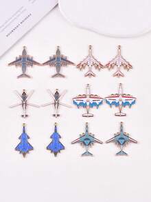 10个/包 可爱雨伞猫金属油滴吊坠，适合女性DIY饰品制作 - 彩色 - 查看 11