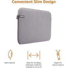 15.6-Inch Laptop Sleeve Protective Case With Zipper - Gray - Gray - View 3