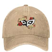 Cotton Baseball Cap With 'Take Your Heart Away' Embroidery, Breathable, Adjustable Size, Hand Wash, Suitable For Casual Summer Hat - Black - View 1