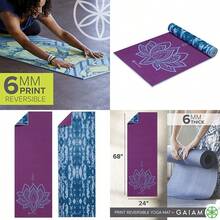 FIAN  - Tapete de yoga de alta calidad reversible extra grueso antideslizante para ejercicios y ejercicios de fitness para todo tipo de yoga pilates y entrenamientos en el piso 68 x 24 x 6 mm - Movimiento en espiral - Ver 7