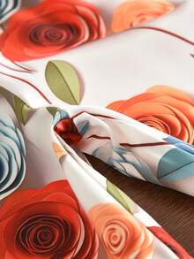 Young Girls 2Pcs Print Woven Fabric Tank Top & Trousers Set For Summer - Beige - View 8