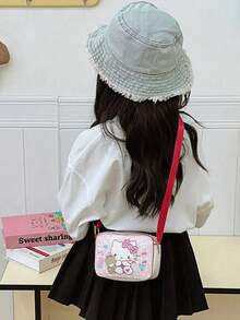 1 PC Sanrio Children's Bag Katy Cat Girls' Cross Body Bag Fashion Princess Bag Baby Cute Cartoon One Shoulder Handheld Girls' Bag - Multicolor - View 6