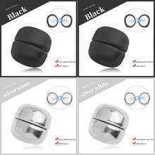 2个/4个/8个/10个装 时尚磁性丝巾夹/别针 - 耐用易用的磁性扣，适用于女士丝巾、披肩和帽子，四季皆宜，经典哑光表面，强力合金磁铁，可牢固固定丝巾和衣物，无钩设计，优雅风格，锌合金材质 - 黑與白 - 查看 31