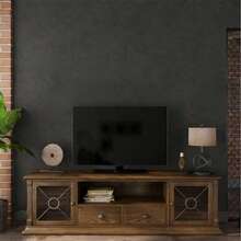 1 Roll 5m Deep Gray & Black Concrete Wallpaper, Self-Adhesive 3D Thick Faux Concrete Cement Contact Paper, Vinyl Coated Matte Textured Waterproof Wall Sticker - Dark Grey - View 6