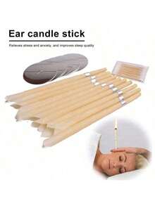 2/25 Ear Cleaning Sticks, Equipped With Ear Candles, Flame Resistant Tray And Cleaning Sticks - Soft Earwax Removal Tools For Home Spa, Travel And Daily Hygiene - Multicolor - View 1