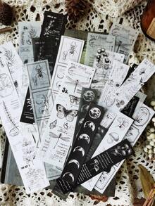 30 piezas/paquete Pegatinas de boletos vintage, materiales de decoración de collage DIY - Multicolor - Ver 8
