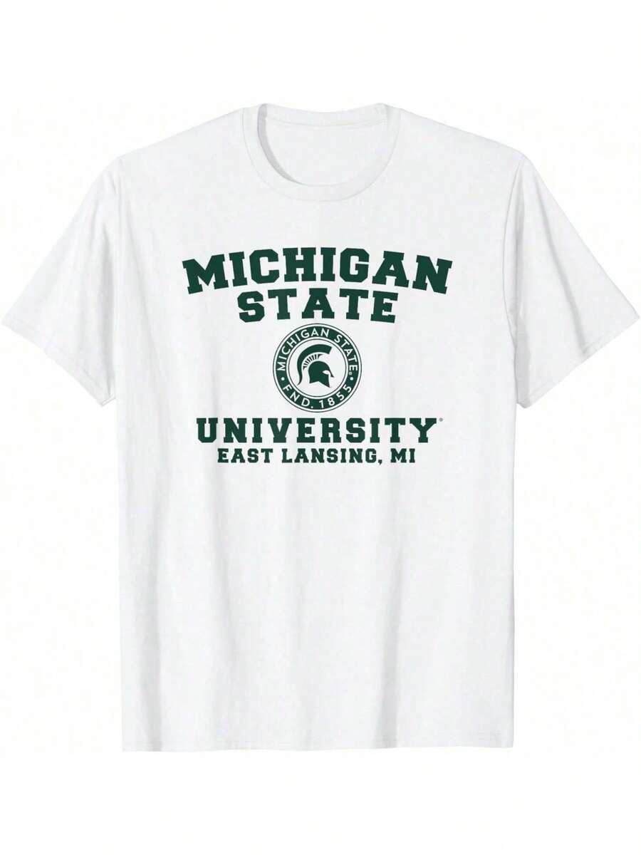 Michigan State MSU Spartans Circle Logo T-Shirt - White - View 1