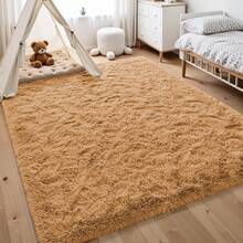 1 pieza Alfombra decorativa oblonga, decoración suave para dormitorio, alfombra para sala de juegos, disponible en gris, gris oscuro, rosa, negro, caramelo, crema, decoración del hogar, alfombra para sala de estar, alfombra para dormitorio, alfombra exterior lavable - Multicolor - Ver 4