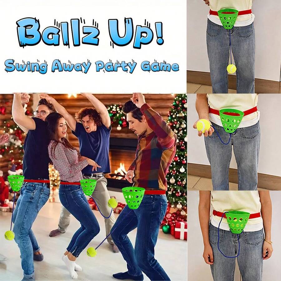 1-Piece Swing Barrel Game, Swing Ball Game, Hammock Party Barrel Game, Training Prop For Eye And Waist Coordination, Fun Party Game, Multiplayer Interactive Game, Suitable For Holiday Parties, Outdoor Activities, Family Entertainment.