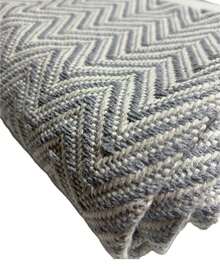 Living Room Or Bedroom Rug, Various Sizes, 100% Cotton. Thick And Very Soft, Machine Washable! - Gray Zig - View 2