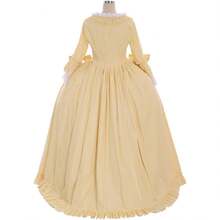 Women's Queen  Rococo Ball Gown Victorian Dress Costume Yellow - Màu vàng - Xem 4